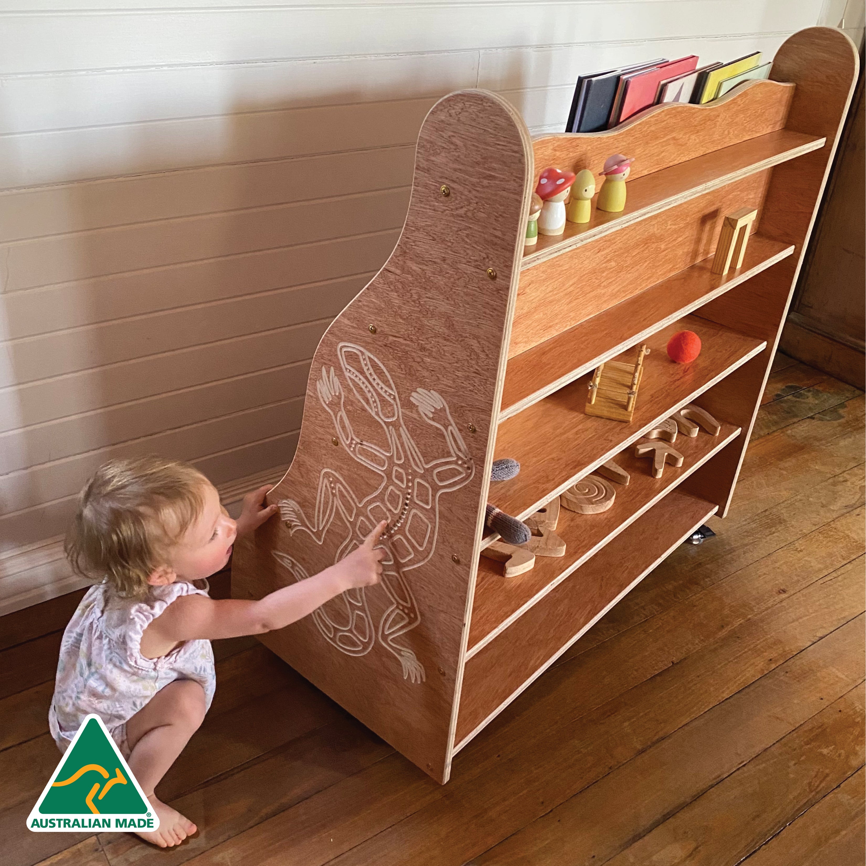 Indigenous Goanna Book Shelf