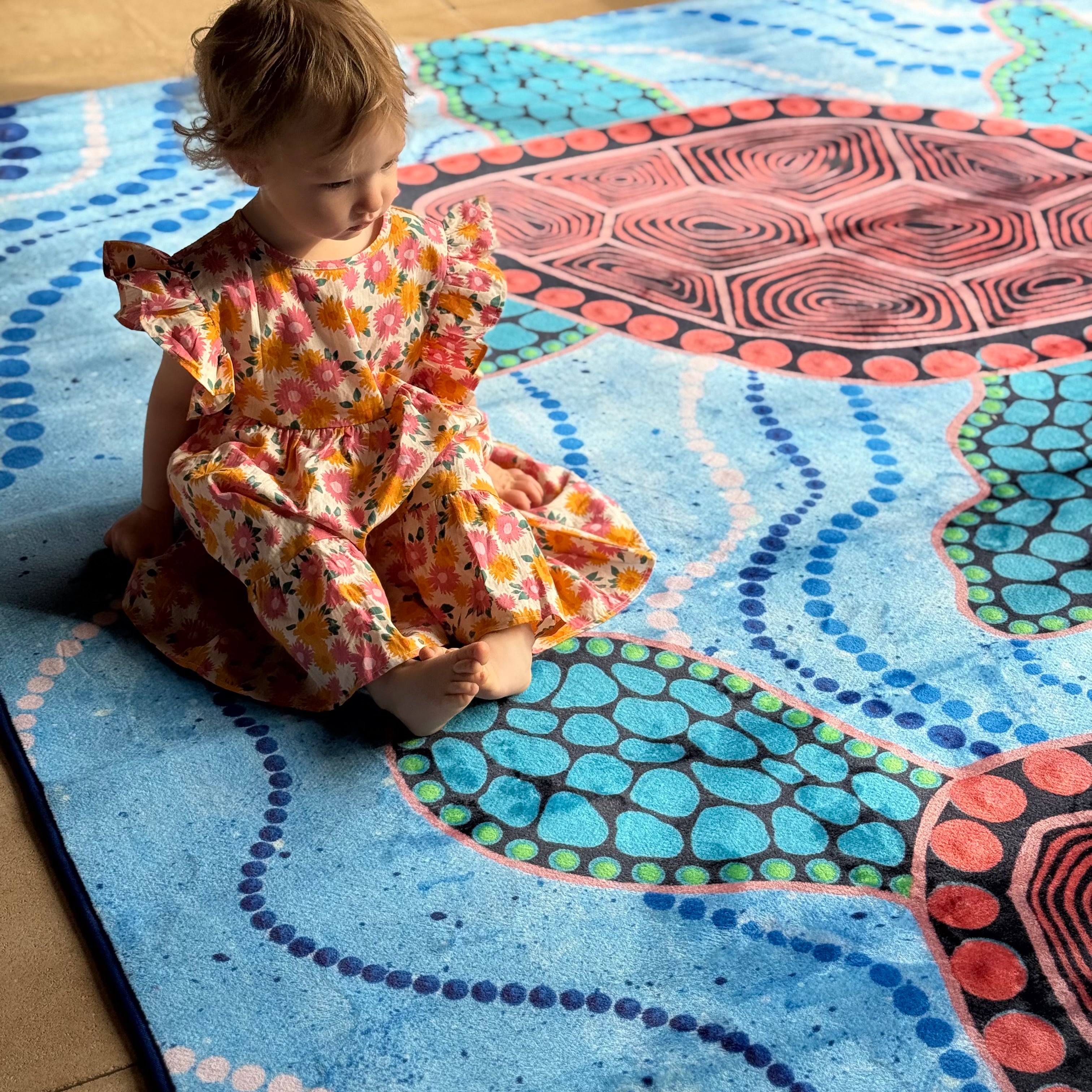 Turtles Dreaming Indigenous Rug